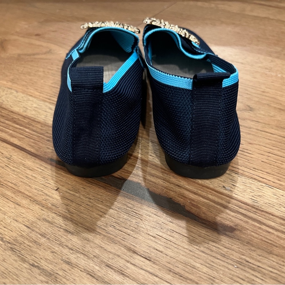 NWOT Women’s Navy Buckle Loafer 40 (9-9.5) - Picture 4 of 7